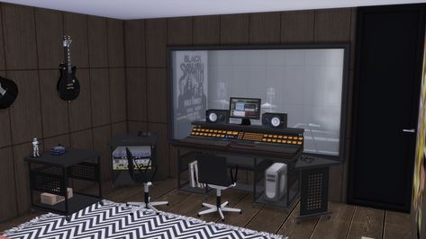 The Sims 4 - Speed Build - CC - Home Sims 4 Recording Studio Lot, Music Studio Sims 4 Cc, Sims 4 Studio Cc, Sims 4 Music Room, Sims 4 Recording Studio Cc, Sims 4 Recording Studio, Sims 4 Music Studio, Sims 4 Music Cc, Volume Music