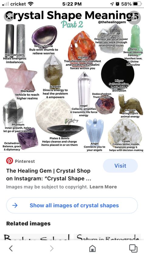 Crystal Shape Meaning, Crystal Skull Meaning, Crystal Shapes And Meanings, Crystal Shapes Meaning, Energy Stones Crystal Healing, Crystal Knowledge, Gemstones Chart, Crystal Healing Chart, Healing Crystals Meanings