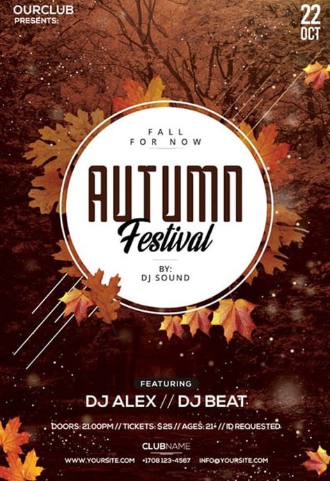 Autumn Festival Free Party Flyer Template - https://freepsdflyer.com/autumn-festival-free-party-flyer-template/ Enjoy downloading the Autumn Festival Free Party Flyer Template created by Pixelsdesign   #Autumn, #Club, #Dance, #Dj, #Electro, #Event, #Fall, #Fest, #Festival, #Night, #Nightclub, #Party, #Techno Fall Festival Flyer, Food Drive Flyer, Dj Electro, Club Events, Free Psd Flyer Templates, Poster Template Design, Free Psd Flyer, Club Dance, Party Flyer Template