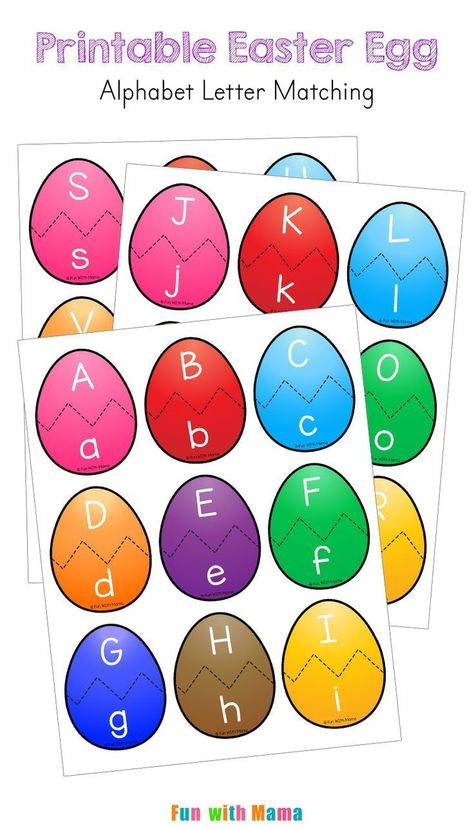 Easter Alphabet Letter Match Activity for Preschoolers - Fun with Mama #alphabet #easter #freeprintables #resource #homeschool Easter Letter Activities For Preschool, Easter Centers For Preschool, Easter Prek Activities, Easter Homeschool Activities, Easter Rhyming Activities Preschool, Easter Alphabet Activities, Easter Preschool Crafts, Easter Manipulatives Preschool, Letter S Activities For Preschool