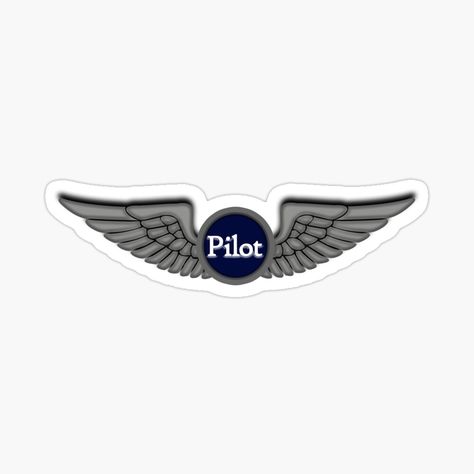 Get my art printed on awesome products. Support me at Redbubble #RBandME: https://www.redbubble.com/i/sticker/Pilot-Wings-pilot-by-SumoShark/56332549.EJUG5?asc=u Pilot Stickers, Pilot Wings, Plane And Pilot, Wwii Airplane, Love Scrapbook, The Pilot, Great Design, Vinyl Decal Stickers, Awesome Products