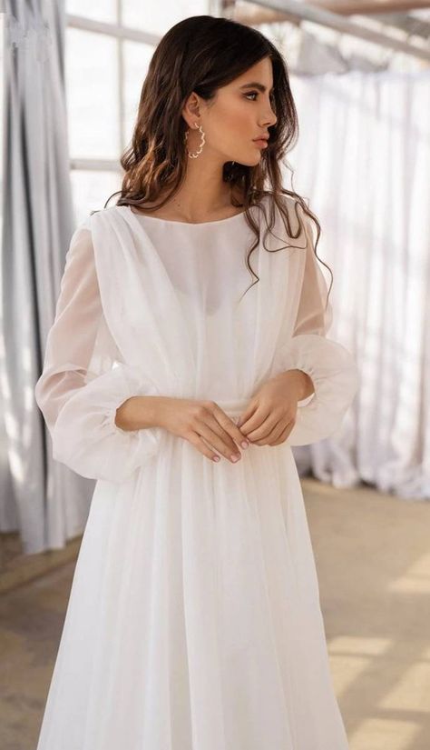 Long Sleeve Wedding Gown, Train Skirt, Long Sleeves Wedding Dress, Organza Bridal, Dress Organza, Sleeves Wedding Dress, Eid Dress, Long Sleeve Wedding Gowns, Wedding Dress Organza