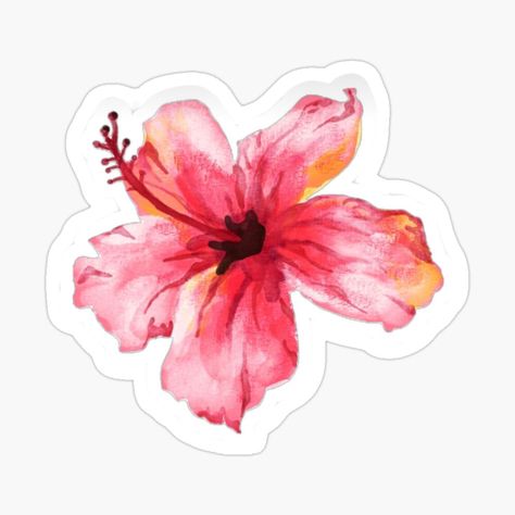 Get my art printed on awesome products. Support me at Redbubble #RBandME: https://www.redbubble.com/i/sticker/Hawaiian-flower-by-SofiaDelgado/164045442.JCQM3?asc=u Hawaiian Flower, Tropical Flower, Hawaiian Flowers, Tropical Flowers, My Art, Awesome Products, Hawaii, Art Prints, For Sale