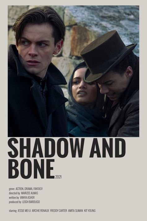 Milo Shadow And Bone Fanart, Shadow And Bone Minimalist Poster, Shadow And Bone Polaroid Poster, Shadow And Bone Poster, To The Bone Movie, Aesthetic Polaroid, Bones Tv Show, Freddy Carter, Movie Wall