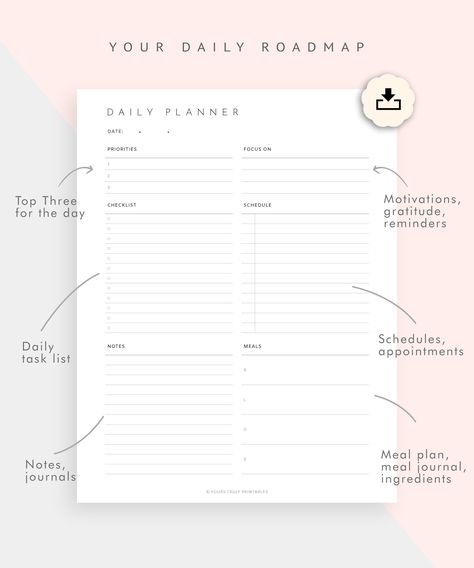 #Organisation #Daily_Planner_App #Hourly_Planner_Template #Planner_For_Work Daily Planner App, Hourly Planner Template, Planner For Work, Printable Daily To Do List, Stationary Ideas, Daily To Do List, Weekly Planner Template, Daily Planners, Hourly Planner