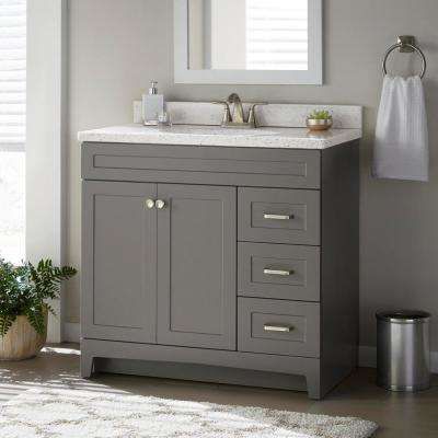 Home Depot Bathroom Vanity, 36 Inch Vanity, Home Depot Bathroom, Bathroom Improvements, Bathroom Vanities Without Tops, 36 Bathroom Vanity, Bathroom Vanity Cabinet, Hall Bathroom, Cabinets Diy