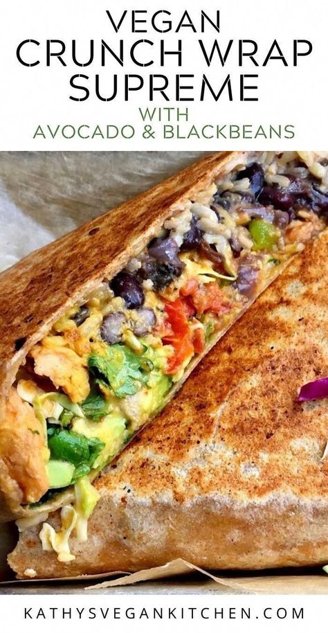 Skip Taco Bell, and make your own vegan version of this skinny vegan crunch wrap supreme at home. Get a little crunch in your burrito by filling it with vegan goodness. Bean Crunch Wrap Supreme, Black Bean Crunch Wrap, Vegan Crunch Wrap Supreme, Vegan Crunch Wrap, Homemade Crunchwrap, Meal Rotation, Crunch Wrap, Diet Smoothie Recipes, Easy Vegan Dinner