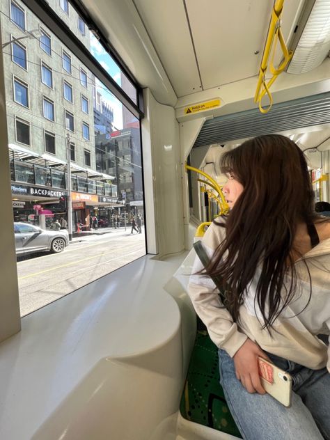 Melbourne Aesthetic Fashion, Melbourne Instagram Story, Australia University Aesthetic, Melbourne Airport Aesthetic, Melbourne Lifestyle, Melbourne Australia Aesthetic, Melbourne Aesthetic, Tram Aesthetic, Public Transport Aesthetic