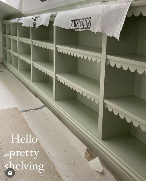 Wavy Decor, Playroom Built Ins, Scalloped Shelves, Kids Bedroom Inspiration, Oak Hill, Gate House, Shared Room, Big Girl Rooms, House Projects