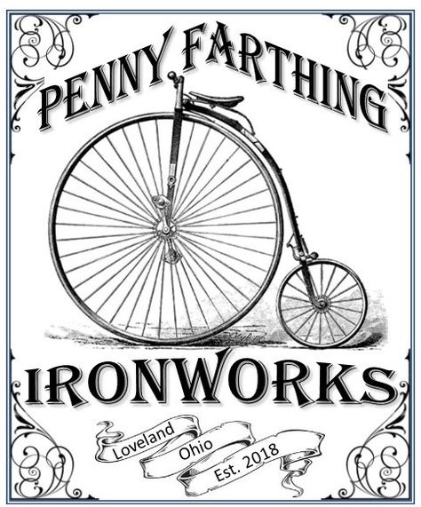 Vintage Bike Tattoo, Penny Farthing Bicycle Tattoo, Fish Bicycle Tattoo, Penny Farthing Illustration, Bike Linocut, Loveland Ohio, Penny Farthing Bicycle, Bicycle Tattoo, Penny Farthing