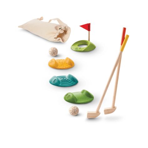 Mini Golf Set – BURKE DECOR Fun Educational Games, Green Companies, Miniature Golf, Golf Set, Plan Toys, Mini Golf, Shop Plans, Golf Sport, Golf Gifts