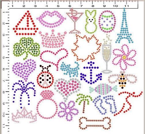 Rhinestone Hotfix, Rhinestone Designs Templates, Rhinestone Designs Pattern, Hotfix Rhinestone, T Shirt Sewing Pattern, Nail String Art, Rhinestone Projects, Rhinestone Crafts, Small Icons