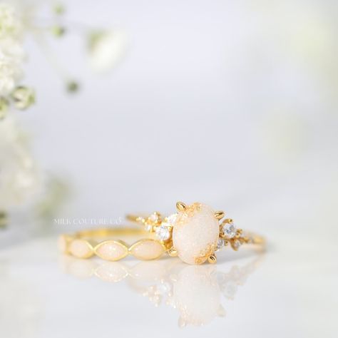 The Seraphine + The Promise Both have breastmilk and opal shimmer. The Seraphine also has gold flakes added 🤍 I love this stack so much! It looks like heaven in a ring! ✨ #breastmilkjewelry #keepsake #keepsakejewelry #uniquejewelry #memorialjewelry #cremationjewelry Breastmilk Jewelry, Cremation Jewelry, Keepsake Jewelry, Gold Flakes, The Promise, Memorial Jewelry, Add Me, Breast Milk, Stacking Ring