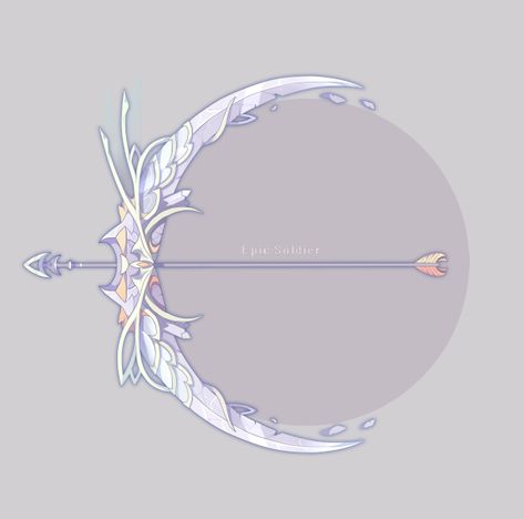 Epic Soldier, Accessories Drawing, Arrow Drawing, Fantasy Props, Bow And Arrow, Bow Arrows, Anime Accessories, Magical Jewelry, Arrow Design