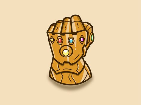 Infinity Gauntlet Drawing, Infinity Gauntlet Tattoo, Gauntlet Drawing, Marvel Stone, Gym Branding, Avengers Painting, Marvel Stickers, Avengers Cartoon, Infinity Gauntlet