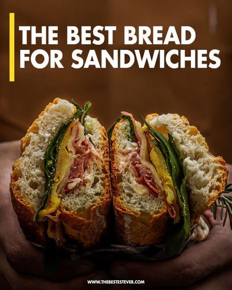 Sandwhich Bread, Bread For Sandwiches, Oven Baked Bread, Types Of Sandwiches, Different Types Of Bread, Bread Sandwich, Best Bread, Classic Sandwich, Sandwich Ingredients