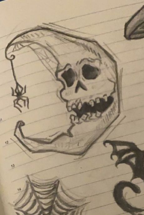 Stuff To Draw Trippy, Weird Art Sketches Easy, Scary Sketches Easy, Drawing Halloween Ideas, Mask Drawing Sketches, Weird Sketches Easy, Gothic Drawing Ideas, Weird Drawing Ideas Sketch, Creepy Things To Draw Easy