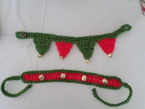 Crochet Christmas Cat Collar, Crochet Pet Collar, Crochet Cat Collar, Crochet Dog Hat, Christmas Cat Collar, Dog Collar Pattern, Crochet Dog Clothes, Dog Sweater Crochet Pattern, Crochet Cat Hat