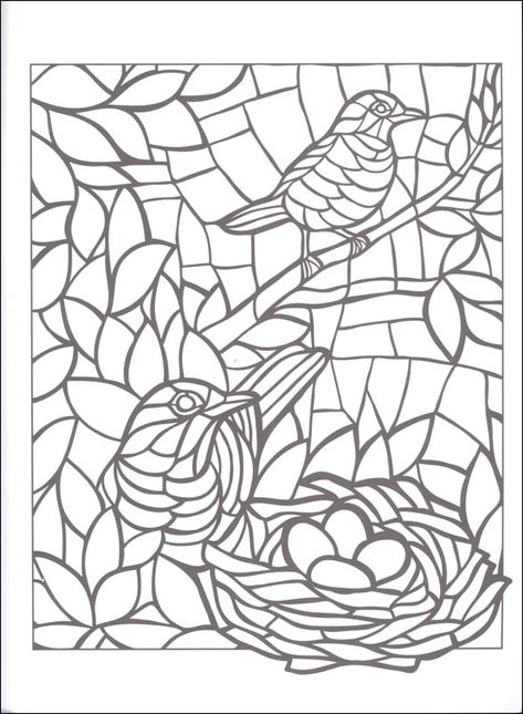 Mosaic Coloring Pages, Creative Haven Coloring Books, Owl Coloring Pages, Mosaic Animals, Bird Coloring Pages, Mosaic Pictures, Art Stained, Animal Coloring, Stained Glass Designs