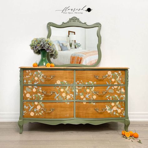 Transfer Furniture, Floral Furniture, Decor Transfers, Orange Grove, Redesign With Prima, Image Transfers, Casa Vintage, Furniture Wood, Flipping Furniture