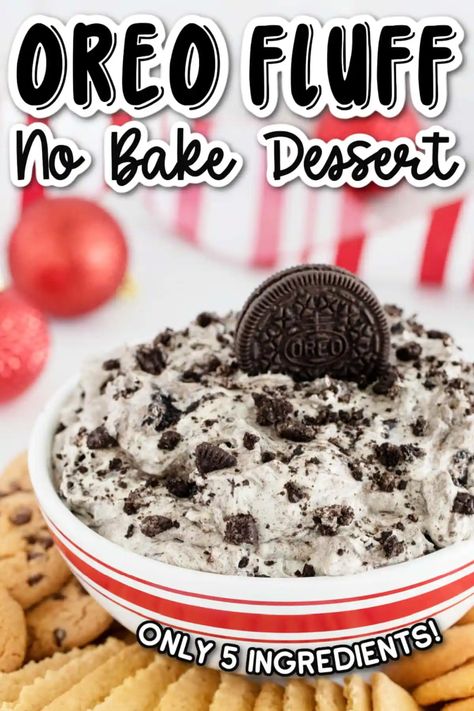 Oreo Fluff Recipe, Oreo Fluff Dessert, Oreo Dessert Easy, Cookies And Candy, Oreo Fluff, Oreo Desserts, Oreo Dessert Recipes, Dessert Oreo, Fluff Recipe