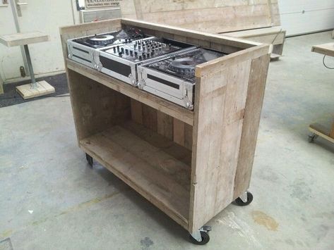 Diy Dj Booth, Dj Booth Ideas, Dj Furniture, Dj Desk, Dj Ideas, Dj Console, Recording Studio Desk, Hey Dj, Fold Up Table