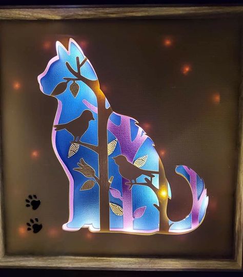 Black Cat Meme, Black Cat Wallpaper, 3d Cats, Dog Lamp, Cat Shadow, Cat 3d, Cats Black, Cricut Explore Projects, Paper Cutout Art