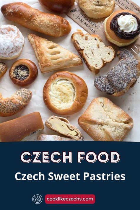 See what types of sweet pastries are available in the Czech Republic. Including links to recipes. Nut Rolls Slovak, European Pastry Recipes, Czech Cookies, Czech Dumplings, Nut Roll Recipe, Czech Desserts, Kolache Recipe, Nut Roll, Czech Food