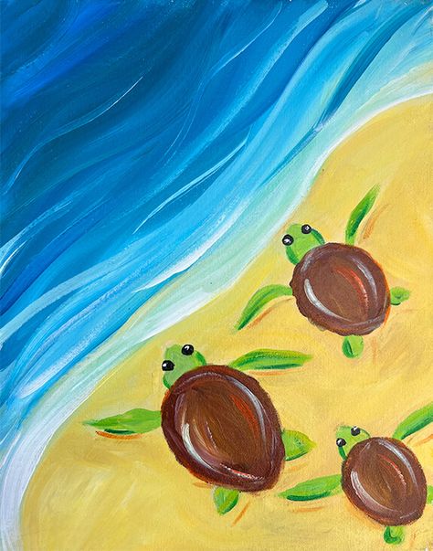 Kids Painting Class, Easy Painting For Kids, Paradise Painting, Kids Painting Party, Kids Canvas Art, Modern Art Canvas Painting, Painting Activities, Painting Party, Family Painting