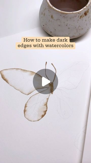 Watercolor Diy Tutorials, How To Start Watercolor Painting, Watercolor Doodle Ideas, Watercolor Tutorials For Beginners, Dark Watercolor Paintings, Beginner Watercolor Painting Tutorial, How To Watercolor Paint, Cool Watercolor Paintings, Watercolor Animals Easy