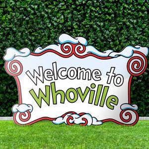 Grinch Yard Decoration Whoville Sign Set Welcome to Whoville | Etsy Welcome To Whoville Sign, Whoville Sign, Welcome To Whoville, Grinch Yard Decorations, Whoville Christmas Decorations, Grinch Decorations, Grinch Christmas Party, Whoville Christmas, Birthday Props