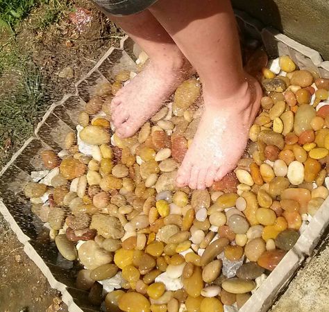 Feet washing station!  Nice idea near pool Feet Washing Station, Washing Station Outdoor, Cement Pond, Landscaping Border, Wash Station, Washing Station, Florida Landscaping, Landscape Borders, Cabin Inspiration