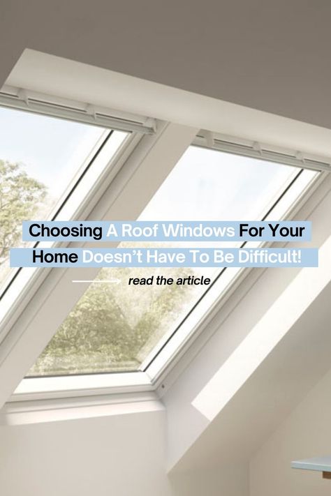 Roof windows (sometimes also called skylights) are available on the market in a variety of types, not to mention different materials and styles. 🤔 Read the article to find out: ✅ What type of roof windows is the best? ✅ Three main factors that always should be taken into consideration ✅ Eksperts pro-tips Click the link! #windows #windowshome #homewindows #roofwindows #homedesign #buildingdesign #newhome #newwindows #renovation #homearticle #protips Roof Windows Skylight, Roof Windows, Roof Window, House Windows, Pitched Roof, What Type, Building Design, My Dream Home, Glass Window