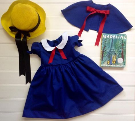 Madeline Costume, Birthday Halloween Costume, Storybook Character Costumes, Book Costumes, Book Character Costumes, Dress Cape, Baby Size Chart, Twirly Dress, Perfect Birthday Party