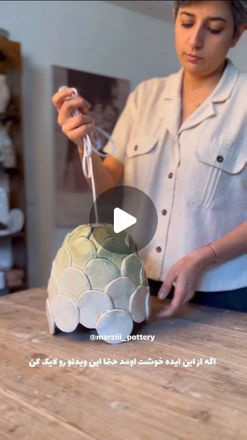 Ceramics Videos on Instagram: "Handbuilt ceramic lamp by @marziii_pottery" Clay Lamp Ideas, Ceramics Videos, Clay Videos, Ceramic Lamp, Rap, Lamps, Ceramics, Building, On Instagram