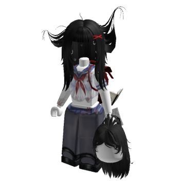 Roblox Japanese Outfit, Goth Roblox Avatars, Fairy Kei Fashion, Avatar Cosplay, Rh Design, Roblox Ava, Roblox Skin, Japanese Horror, Blog Backgrounds