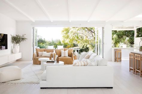 Get The Look House 6 — THREE BIRDS RENOVATIONS Large White Vase, Alfresco Living, Three Birds Renovations, Big Sofas, Three Birds, Comfy Sofa, Lounge Room, Modular Sofa, Home Renovation