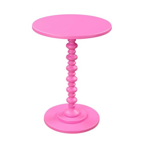 Convenience Concepts Palm Beach Pink Spindle End Table Spindle Table, Pink Side Table, Beach Furniture, Pink Furniture, Pink Table, Living Room Collections, Hall Table, Accent Tables, Colorful Furniture