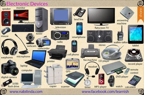 Electronical equipment you must have Technology Vocabulary, Electronic Gifts For Men, Electronics Background, Computer Lessons, Electronics Workshop, Electronics Hacks, Technology Lessons, Electronic Shop, Electronic Organization