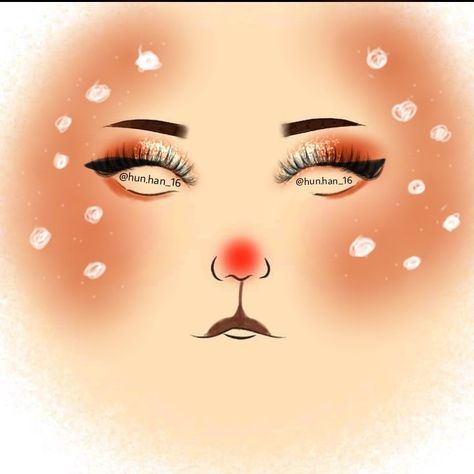 X Mas Makeup Look, Makeup Looks Christmas Easy, Make Up Noel, Easy Christmas Makeup Looks For Beginners, Christmas Eyeshadow Looks Easy, Red Panda Makeup, Makeup Looks For Christmas, Christmas Makeup Ideas Simple, Christmas Makeup Looks Easy