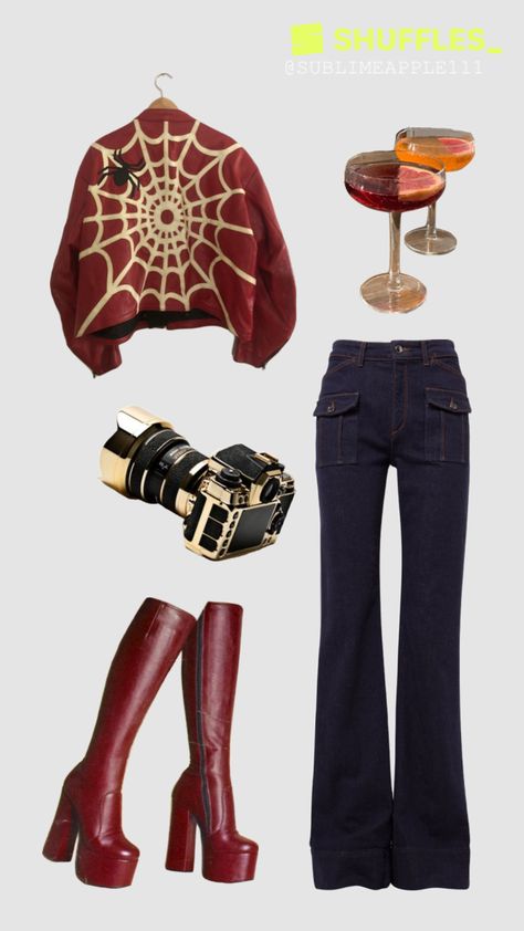 Drew Afualo Aesthetic, Vintage Americana Outfits, Drew Afualo, Gryffindor Outfit Aesthetic, Gryffindor Outfit, Americana Outfits, Party Outfits Night, Outfit Layout, Red Fits