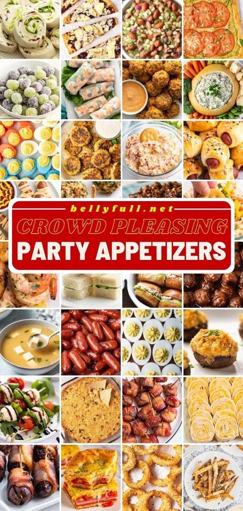 In search of easy appetizers for a party? These popular finger food must be on your menu! Whether cold or hot, sweet or savory, they are always crowd-pleasing appetizers. Find something for everyone here! Easy Appetizers For A Party, Potluck Finger Foods, Appetizers For A Party, American Appetizers, Potluck Appetizers, Savoury Finger Food, Hot Appetizers, Appetizers For A Crowd, Crowd Pleasing Appetizers