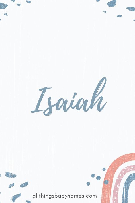 The name Isaiah is a boy’s name meaning “salvation of the lord” and is of Aramaic origin. Isaiah Name Meaning, Isaiah Name, S Baby Boy Names, Uncommon Baby Boy Names, Name In Cursive, Boy Middle Names, Boy Name Meanings, Christian Names, Mommy Time