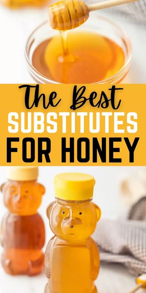 Here are The Best Honey Substitutes when you are all out of honey. These substitutes will save your recipes to still get that sweet taste. Check out these easy honey substitutions to add that sweetness to any recipe. #eatingonadime #honey #ingredientsubstitutions #substitutes Substitute For Honey In A Recipe, Substitute For Honey, Honey Alternative, Honey Substitute, Fake Honey, Sugar Free Honey, Cooking Substitutions, Real Honey, Homemade Mixes