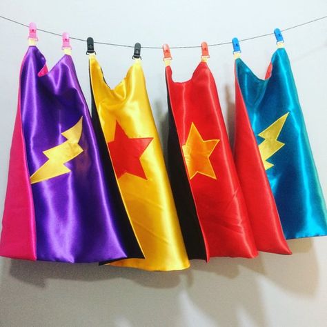 Reversible super hero Cape. Can be personalised Super Hero Cape, Costume Capes, Imagination Toys, Superhero Capes, Dress Up Costumes, Satin Color, Imaginative Play, Super Hero, Nutcracker