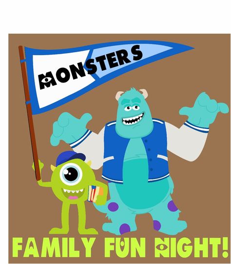 Disney Monsters Inc Family Movie Night - What a fun thing for family fun night! Ideas for Monsters Inc themed food, Monsters in themed crafts and kids activities and more! Monsters Inc Movie Night, Monsters Inc Movie, Family Fun Ideas, Disney Movie Night Dinner, 123 Homeschool 4 Me, Disney Monsters Inc, Mike And Sulley, Disney Movie Night, Disney Dinner