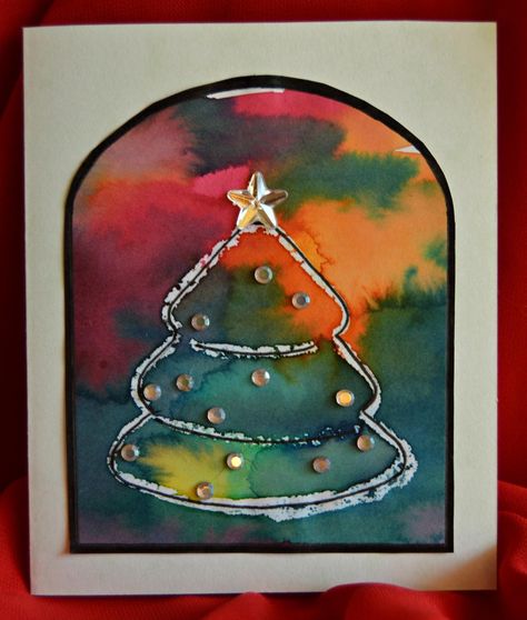 Glass Christmas Tree Diy, Free Christmas Crafts, Stained Glass Christmas Tree, Snow Crafts, Christmas Angel Crafts, Christmas Tree Diy, Unique Christmas Cards, Christmas Tree Cookies, Angel Crafts