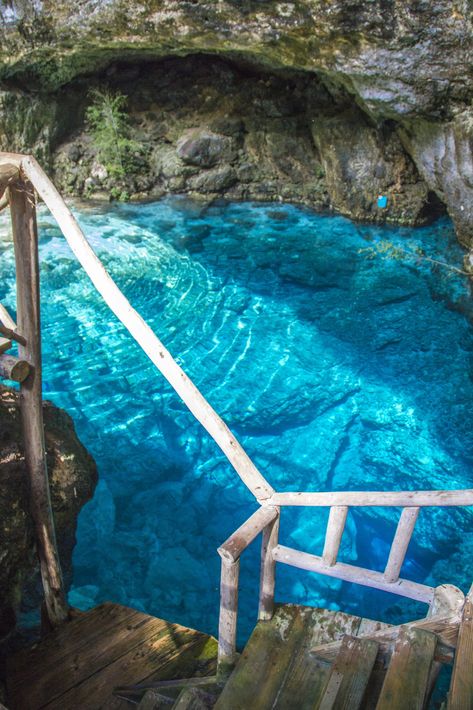 Hoyo Azul - GoDominicanRepublic.com Punta Cana Travel, Hidden Oasis, Caribbean Style, Punta Cana Dominican Republic, Orchid Garden, Blue Hole, Suspension Bridge, Natural Pool, Seaside Towns