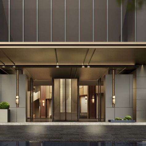 Gallery: a look inside the luxuriously revamped Conrad Bangkok | South China Morning Post Drop Off Design, Hotel Canopy, Hotel Facade, Building Entrance, Porte Cochere, Canopy Architecture, Hotel Entrance, Opulent Interiors, Entrance Gates Design