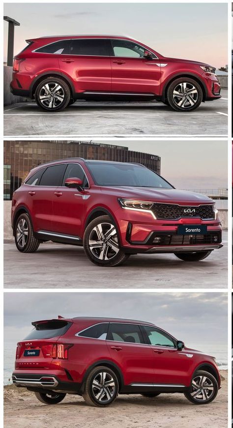 Red Kia Sorento car Kia Sorento 2023, Carros Kia, Skoda Car, Family Cars, Dream Vision Board, Car Ideas, Kia Sorento, Red Car, Family Car